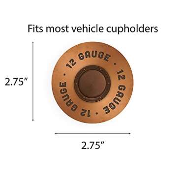 12 Gauge Shotgun Shell Design 2.75 x 2.75 Absorbent Ceramic Car Coasters Pack of 2