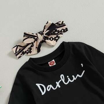 Adorable CIYCUIT Baby Girl Western Outfit Set for 0-24 Months