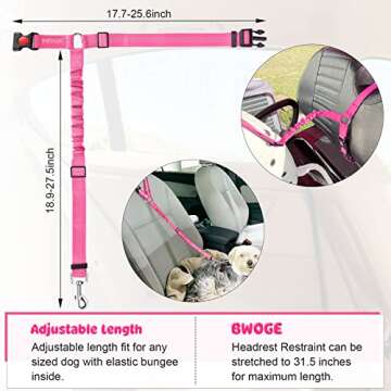 BWOGUE Pet Seat Belts for Safe Travel with Pets