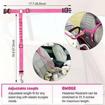 BWOGUE Pet Seat Belts for Safe Travel with Pets