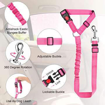 BWOGUE Pet Seat Belts for Safe Travel with Pets