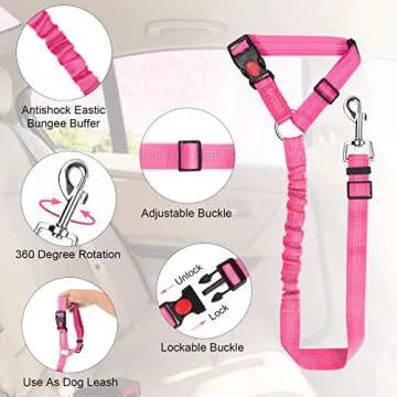 BWOGUE Pet Seat Belts for Safe Travel with Pets