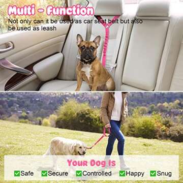 BWOGUE Pet Seat Belts for Safe Travel with Pets