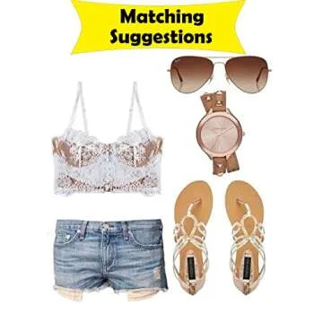 LINGERLOVE Lingerie for Women Floral Lace Bralette Sexy Eyelash Tank Tops Cami Top Everyday Bra White