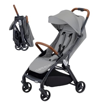 Capucci Memento Baby Stroller - Lightweight One Hand Auto Fold Compact & Self-Standing, 5 Point Safe...