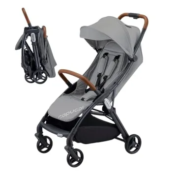 Capucci Memento Baby Stroller - Lightweight One Hand Auto Fold Compact & Self-Standing, 5 Point Safe...