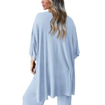 PRETTYGARDEN Women's 2 Piece Outfits Casual Short Sleeve Pullover Tops and Wide Leg Pants Lounge Set...