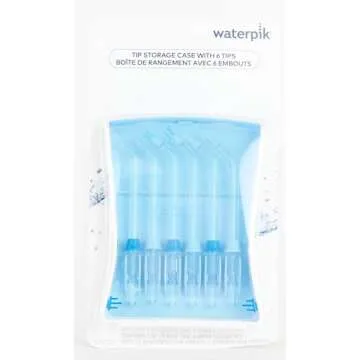 Waterpik Water Flosser 6 Count Replacement Tips With Case, Convenient, Hygienic and Sturdy for Easy Storage and Travel, Includes Precision, Orthodontic, Plaque Seeker Refill Heads Nozzles