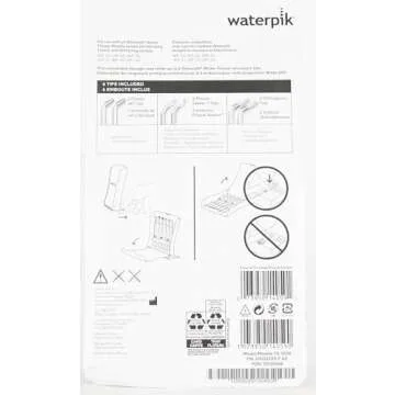 Waterpik Water Flosser 6 Count Replacement Tips With Case, Convenient, Hygienic and Sturdy for Easy Storage and Travel, Includes Precision, Orthodontic, Plaque Seeker Refill Heads Nozzles