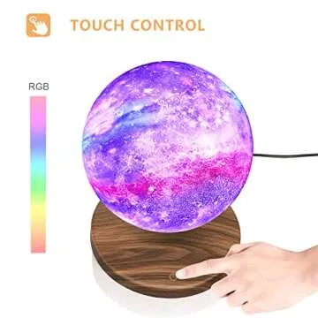 DTOETKD Levitating Galaxy Moon Lamp, 18 Colors 3D Moon Light Floating and Spinning with Remote & Magnetic Dark Base, Room Decor Night Light, Birthday Thanksgiving Christmas Gifts for Kids/Friends