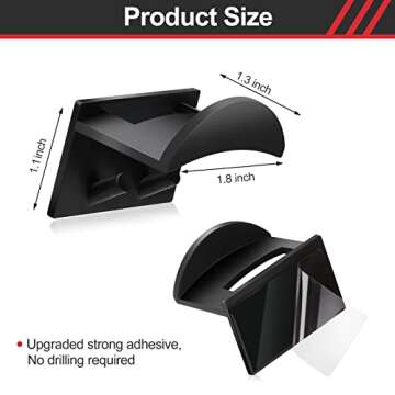 Mirfane Adhesive Hat Rack - No Drilling, 12 Hooks