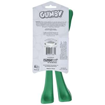 Multipet Gumby Latex Dog Toy - Squeaky Dog Toy for All Dogs - Easy-to-Clean Latex Dog Squeaky Toys - Latex Dog Toys for Cuddling, Chewing & Playing - Cute Pet Toy (9", Green)