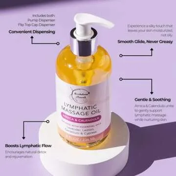 Premium Lymphatic Massage Oil with Arnica & Lavender 8oz