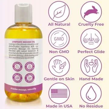 Premium Lymphatic Massage Oil with Arnica & Lavender 8oz
