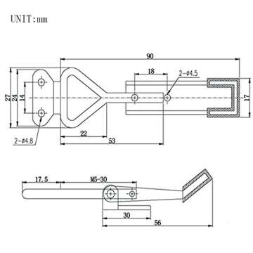 Top Choice XRPAOWA 5PCS Latch Toggle Clamp - 220Lbs Power