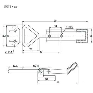 Top Choice XRPAOWA 5PCS Latch Toggle Clamp - 220Lbs Power