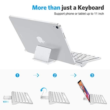OMOTON Bluetooth Keyboard with Sliding Stand for iPhones