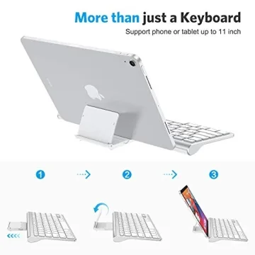 OMOTON Bluetooth Keyboard with Sliding Stand for iPhones