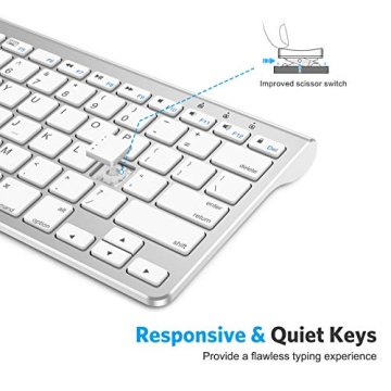 OMOTON Bluetooth Keyboard with Sliding Stand for iPhones