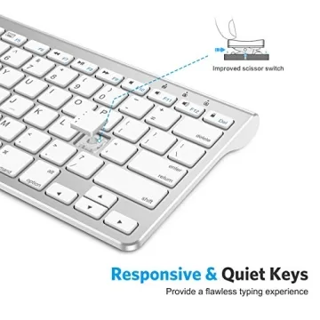 OMOTON Bluetooth Keyboard with Sliding Stand for iPhones