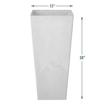 Eco-Friendly Arcadia Tall Square Planter 13x13x28