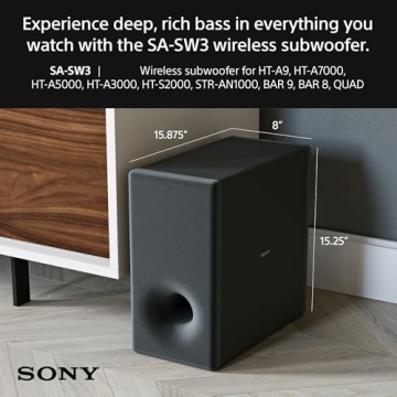 Sony SA-SW3 Wireless Subwoofer for BRAVIA THEATER and Soundbars