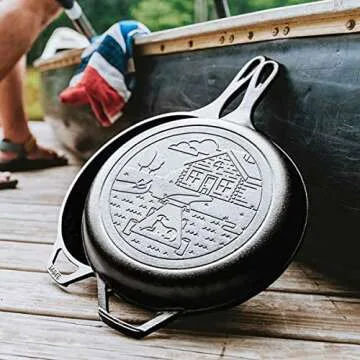 Lodge Cast Iron Combo Cooker 3.2 Quart for Adventurers