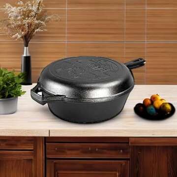 Lodge Cast Iron Combo Cooker 3.2 Quart for Adventurers