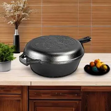 Lodge Cast Iron Combo Cooker 3.2 Quart for Adventurers