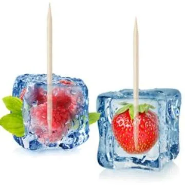 MontoPack Bamboo Wooden Toothpicks | 1000-Piece Large Wood Round Toothpicks in Clear Plastic Storage Box | Sturdy Safe Double Sided Party, Appetizer, Olive, Barbecue, Fruit, Teeth Cleaning Toothpicks