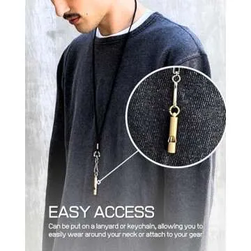 Premium Brass Whistles Set of 2 - Loud and Durable Emergency Tool