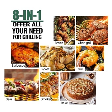 Wood Pellet Grill Smoker with PID Controller 7002C