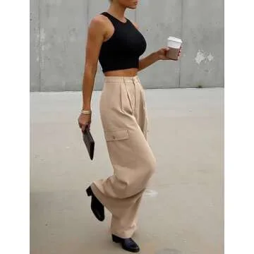 Stylish UEU High Waisted Cargo Pants for Women