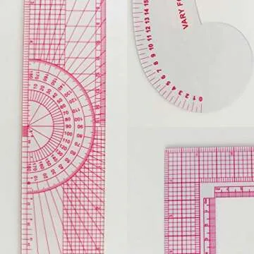 9-Piece HLZC Fashion Sewing Ruler Set for Accurate Measurements