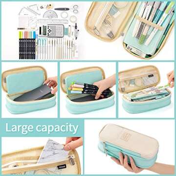 EASTHILL Big Capacity Pencil Case for Students and Professionals