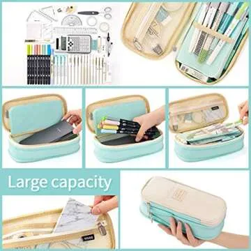 EASTHILL Big Capacity Pencil Case for Students and Professionals