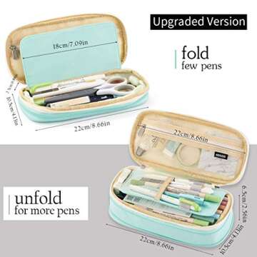 EASTHILL Big Capacity Pencil Case for Students and Professionals