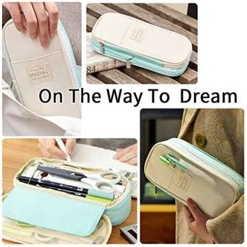 EASTHILL Big Capacity Pencil Case for Students and Professionals