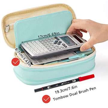 EASTHILL Big Capacity Pencil Case for Students and Professionals