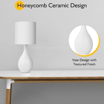 TUUANA 16.6in Ceramic Table Lamps Set of 2 for Home