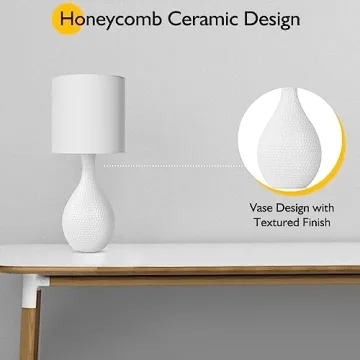 TUUANA 16.6in Ceramic Table Lamps Set of 2 for Home