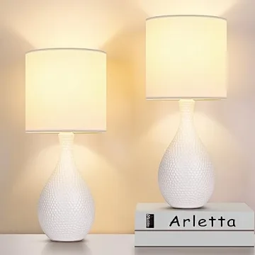 TUUANA 16.6in Ceramic Table Lamps Set of 2 for Home