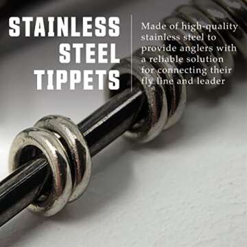 Nirvana Premium Fly Fishing Tippet Rings - 25 Rings on a Clip - Made in Japan (2mm)