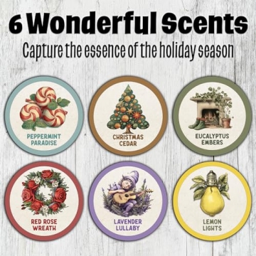 Shower Steamers Christmas Stocking Stuffers for Women - Scent-A-Claus Christmas Gifts Box - Set of 6 Holiday Theme Flavors. Mom Gifts for Her 2024. White Elephant Wife Girlfriend Teen Girls Teenagers