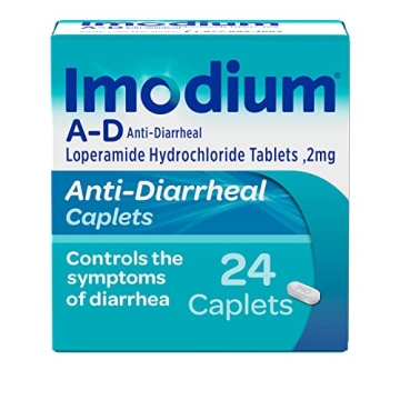 Imodium A-D Caplets - Fast Diarrhea Relief for Adults & Kids, 24 ct