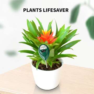 IUSEIT Soil Moisture Meter,Soil Hygrometer for Plants, Soil Water Gauge Meter Indoor Outdoor, Soil Moisture Sensor for Garden, Lawn, Farm Plants Care(Green)