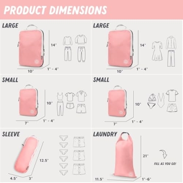 Compression Packing Cubes for Convenient Travel Gear