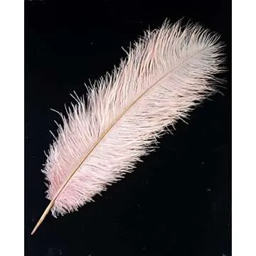 Happy Feather 16-18 inch Pink Ostrich Feathers Crafts for Wedding Party Centerpieces Home Decoration DIY Craft Pack of 5