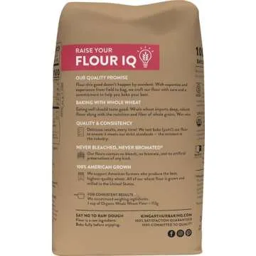 Premium King Arthur Whole Wheat Flour, 2 lb  for Baking