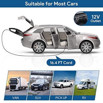 High-Power Car Vacuum Cleaner with HEPA Filter & Cord